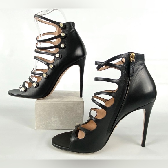 GUCCI ANETA CAGED BOOTIES w GG BUTTONS - Picture 5 of 16